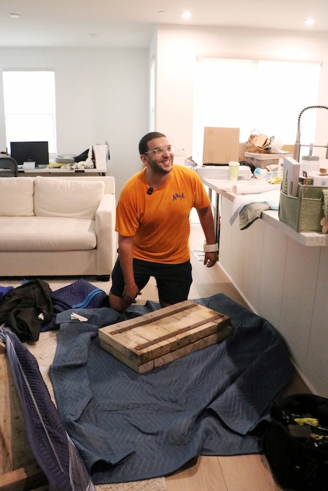 Helpful Moving team loading truck professionally